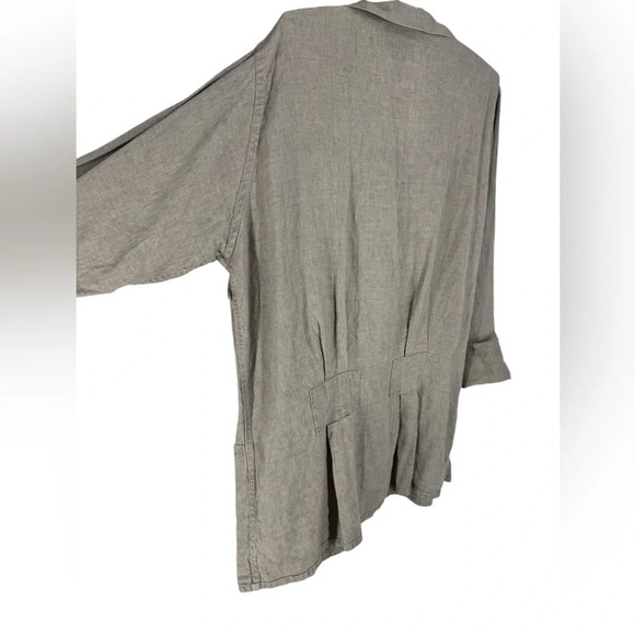 Vintage FLAX Lithuanian linen oversized blazer jacket medium - Picture 2 of 5